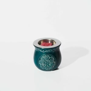 Small soap stone steel plate burners